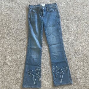 Girls Abercrombie Jeans with Bow Detail